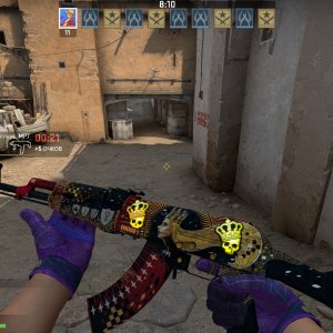 StatTrak™ AK-47 The Empress double Crown (Foil) and Gloves Imperial Plaid
