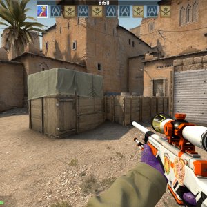 AWP Asiimov  and Gloves Imperial Plaid