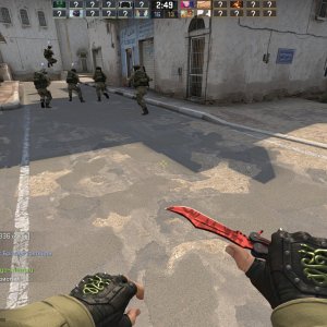 Butterfly Knife Slaughter + Hydra Gloves Emerald Factory New