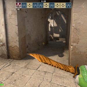 Bowie Knife Tiger Tooth + Sport Gloves Hedge Maze