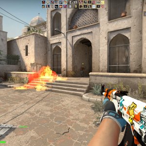 AK-47 Asiimov Nip Holo Katowice 2014 and Crown + Sport Gloves | Superconductor