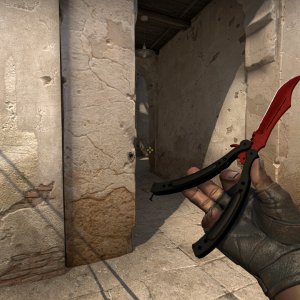 Bloodhound Gloves Charred + Butterfly Knife Crimson Web