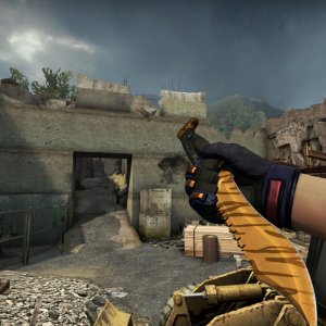 Bowie Knife Tiger Tooth #1 0.7996 +  Specialist Gloves Fade (Yellow type)