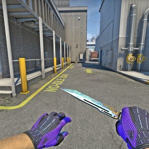 Paracord Knife Case Hardened #456 (blue gem)