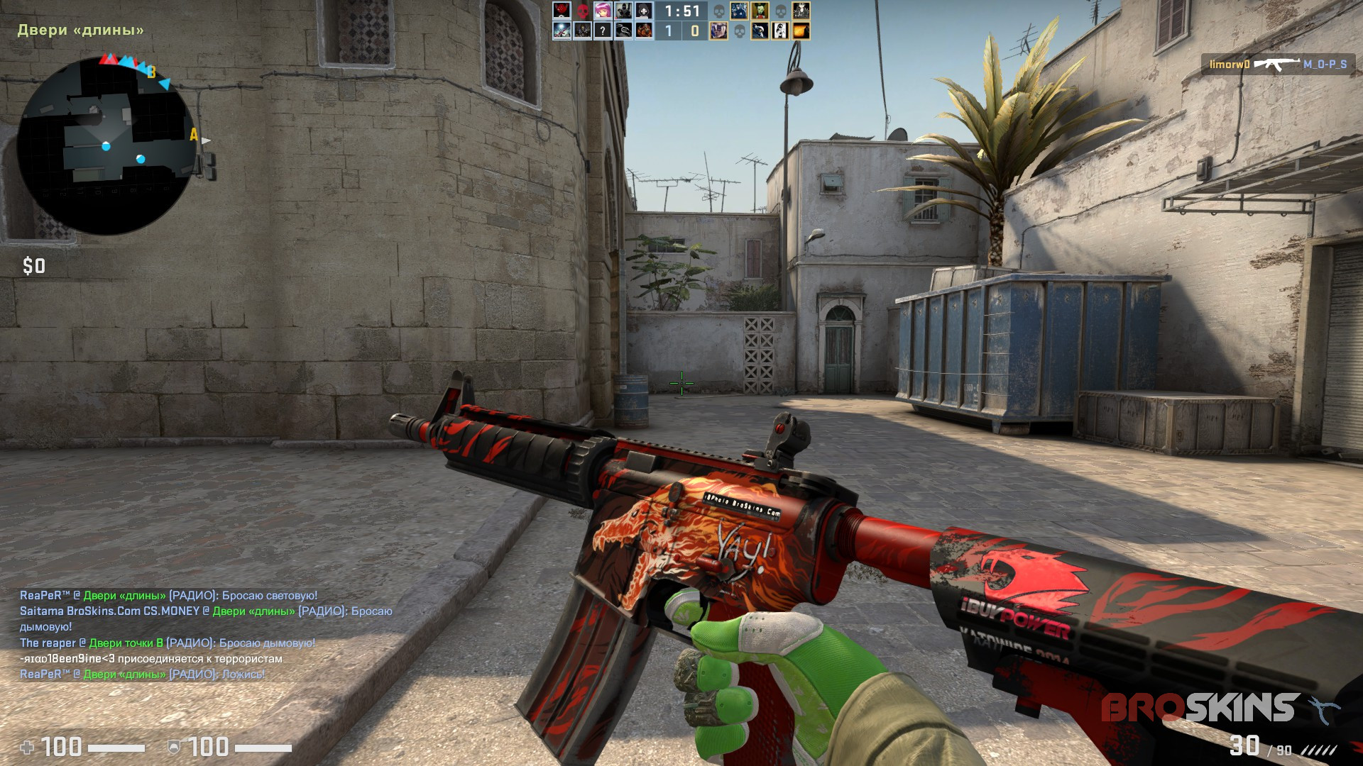 M4A4 Howl + Sport Gloves Hedge Maze Factory New