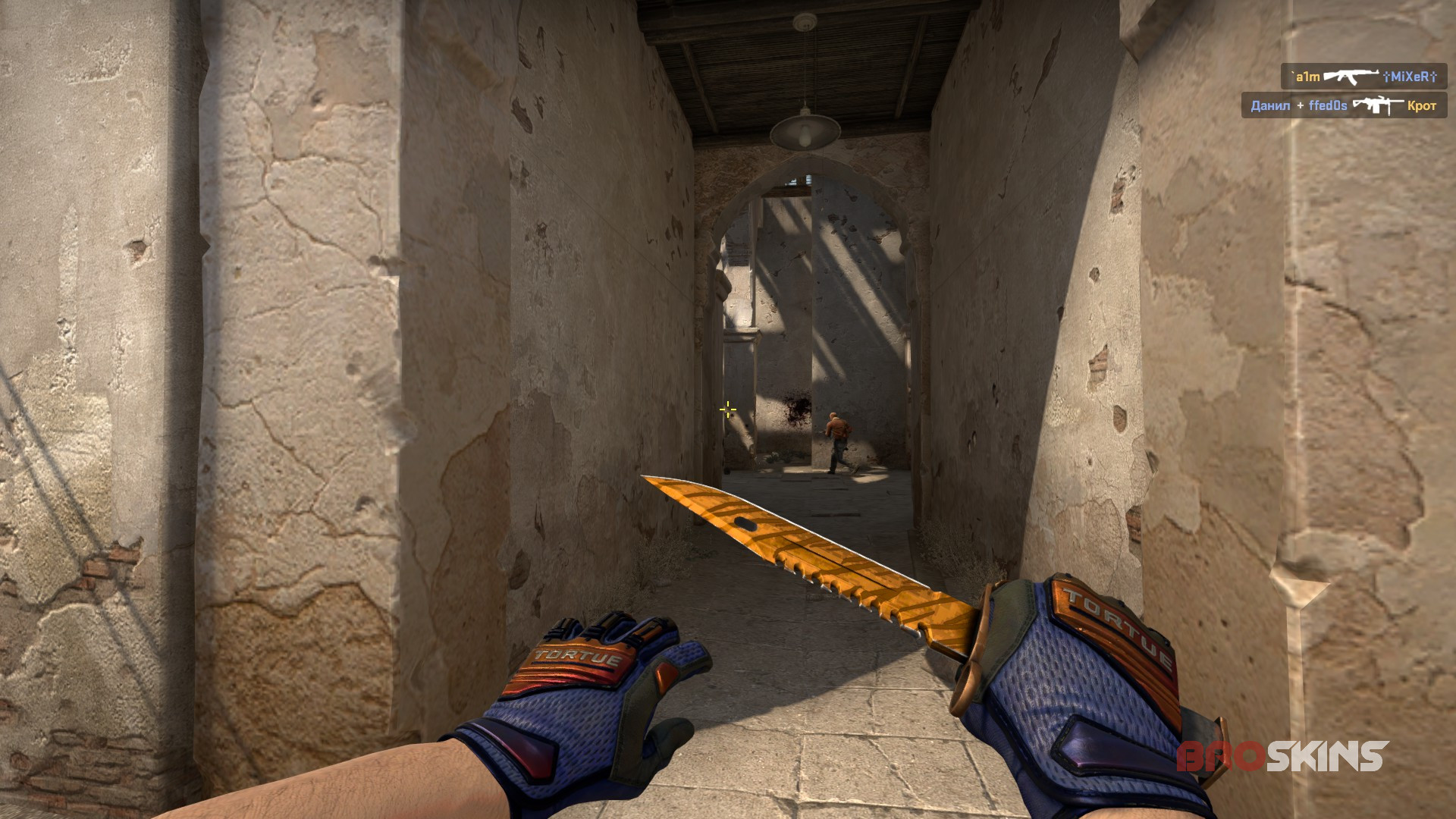 Specialist Gloves Fade (yellow tip) + M9 Bayonet Tiger Tooth