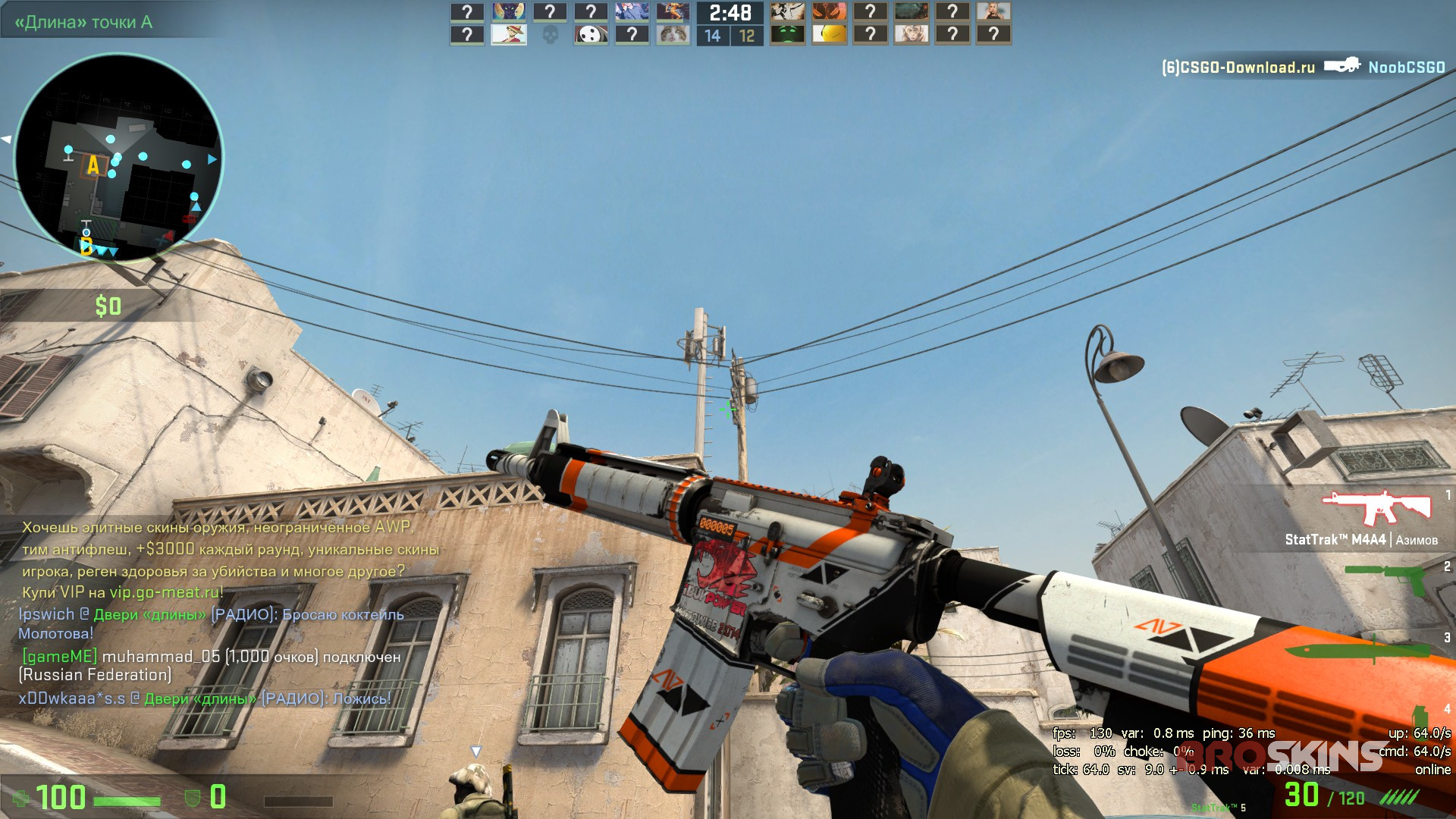 StatTrak™ M4A4  Asiimov with iBUYPOWER (Holo) Katowice 2014 and Specialist Gloves Mogul